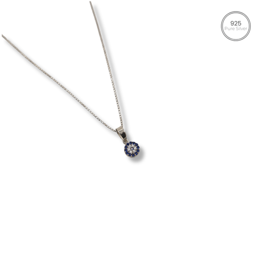 Elegant 925 Silvori Blue Aura Chain Pendant