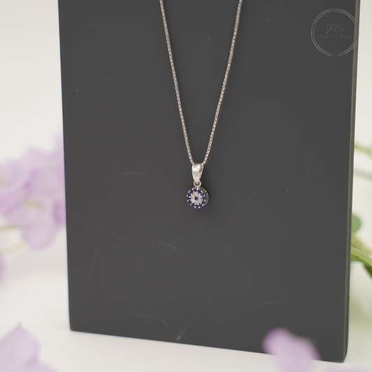 Elegant 925 Silvori Blue Aura Chain Pendant