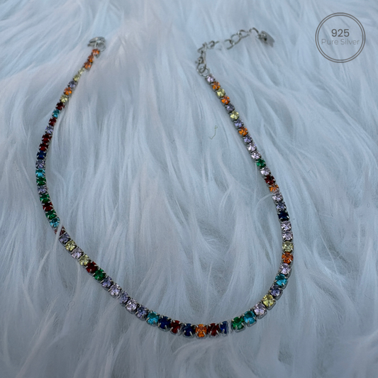 Rainbow Spark Silver Bracelet