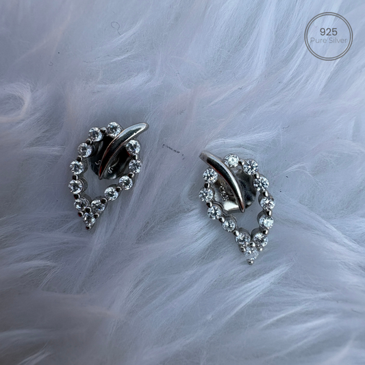 Silver LeafGlow Earrings