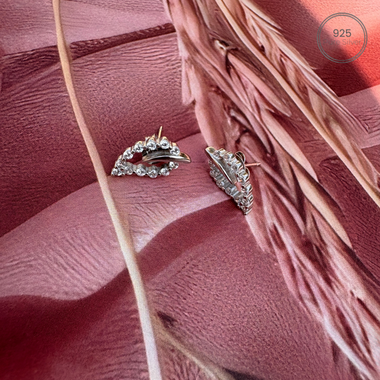 Silver LeafGlow Earrings