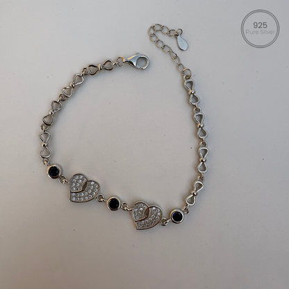 Blue Hearts Trio Bracelet