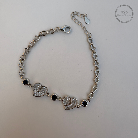 Blue Hearts Trio Bracelet
