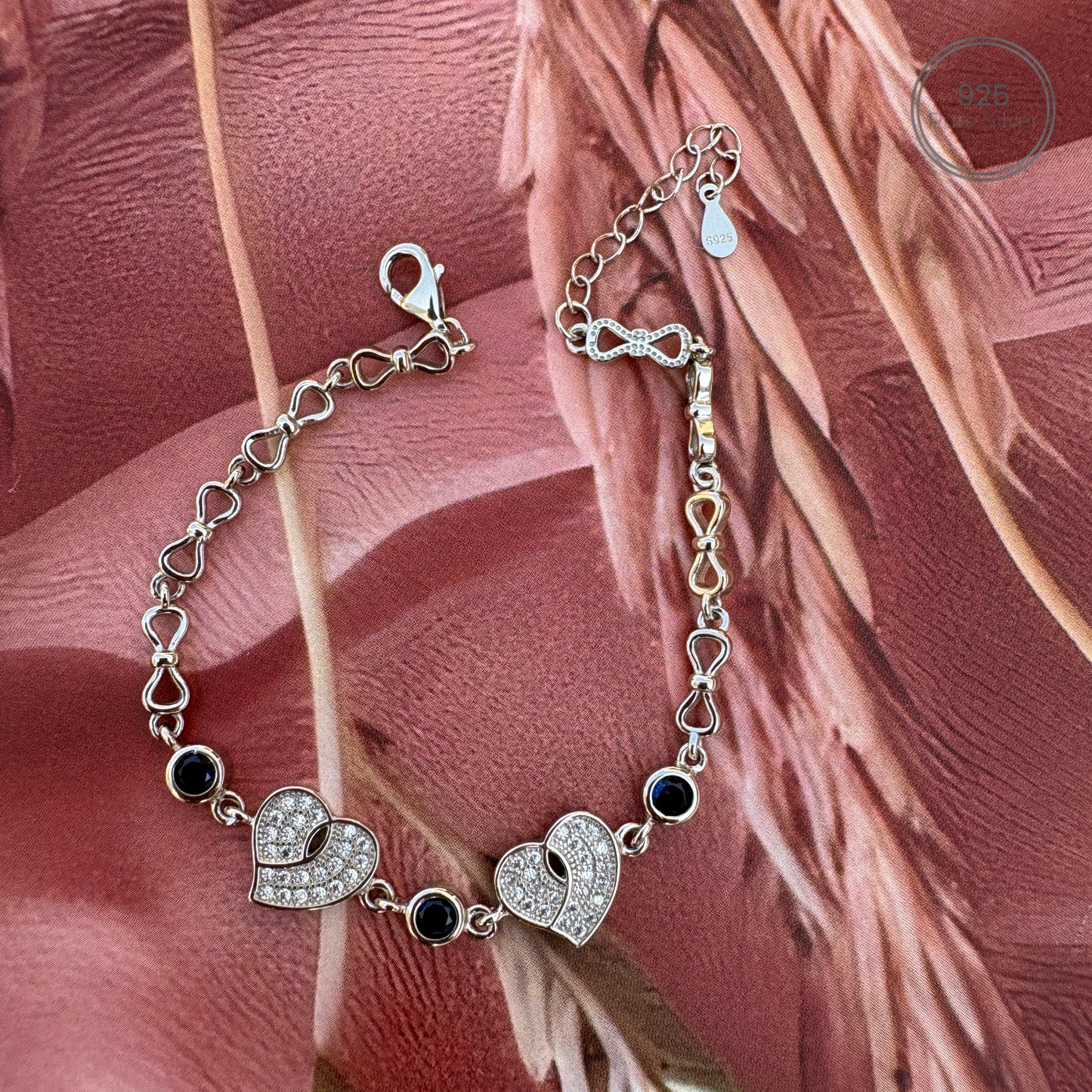 Blue Hearts Trio Bracelet