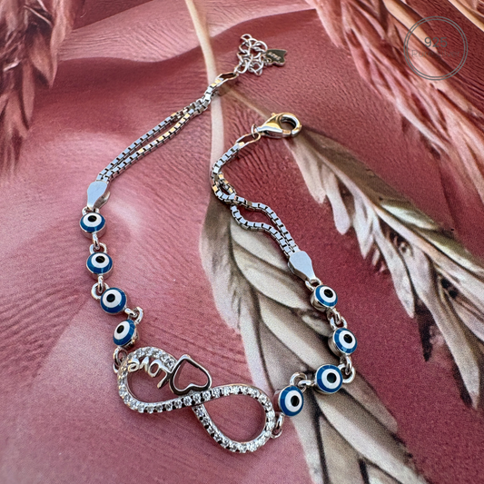 Silver LoveAura Blue Bracelet