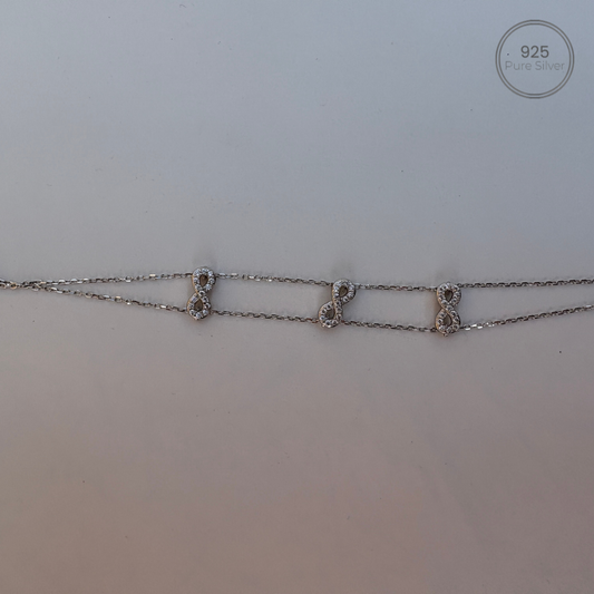 Triple Loop Silver Bracelet