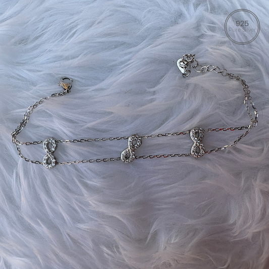 Triple Loop Silver Bracelet