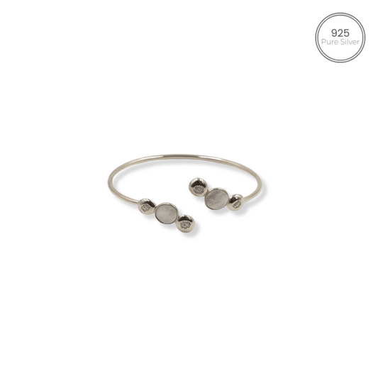 Silver Bracelet - Elegent Cuff Bangle